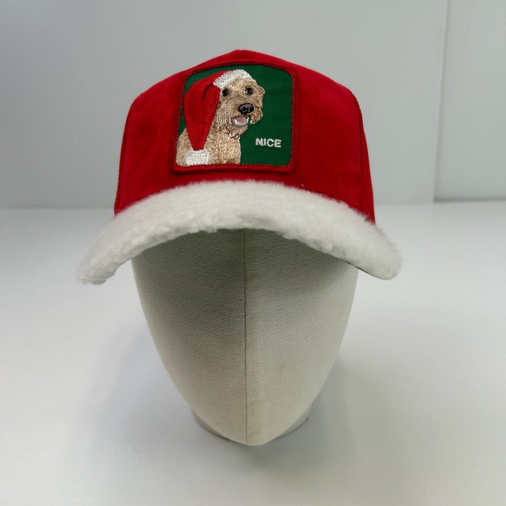 The Farm Hat Men Snap Back Spell Out Nice List Dog Santa Fluffy Limited Core Ne